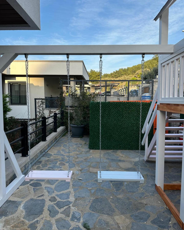 No 11 - The Rooftop Retreat Playset – Open-Air Tower with Dual Swings & Slide | 6x6 ft Platform | Modern Design | Perfect for Patios & Rooftops