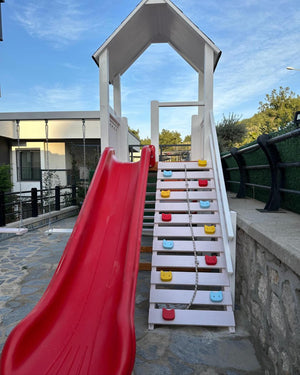 No 11 - The Rooftop Retreat Playset – Open-Air Tower with Dual Swings & Slide | 6x6 ft Platform | Modern Design | Perfect for Patios & Rooftops