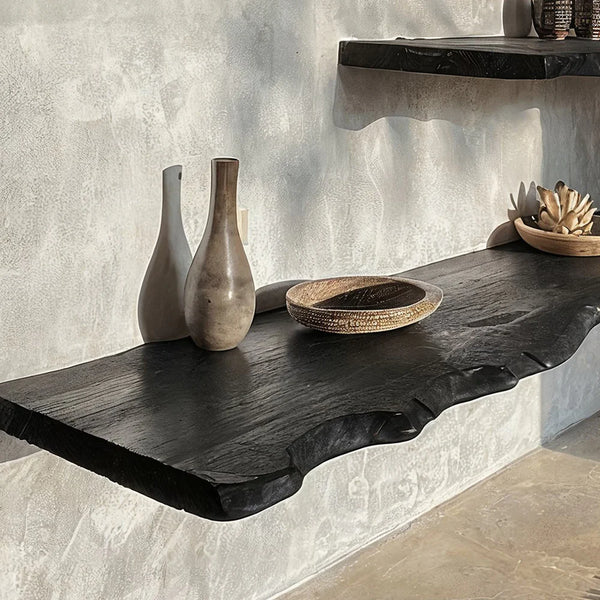 Black Floating Edge Shelves
