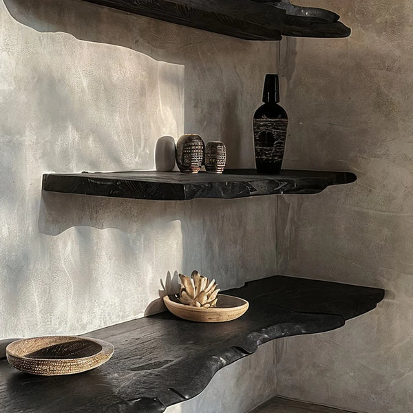 Black Floating Edge Shelves
