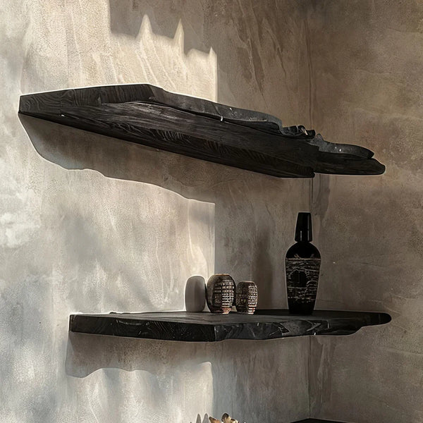 Black Floating Edge Shelves