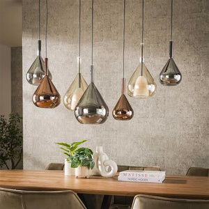 Velura Suspension industrielle à 7 lampes