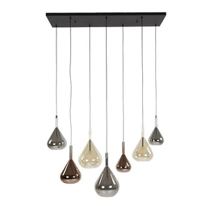 Velura Suspension industrielle à 7 lampes