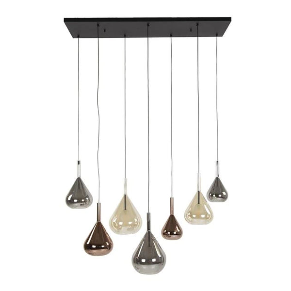 Velura Suspension industrielle à 7 lampes