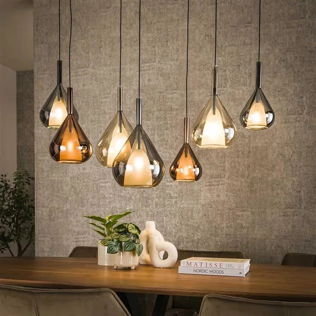 Velura Suspension industrielle à 7 lampes
