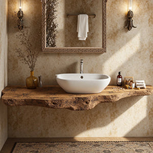 Wooden Floating Bathroom Vanity SILDTBRV089