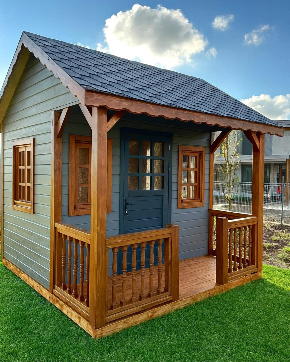 No 1 - Handcrafted Multi-Use Wooden Playhouse | Hobby & Kids' House | Eco-Friendly | Easy Assembly & Long-Lasting