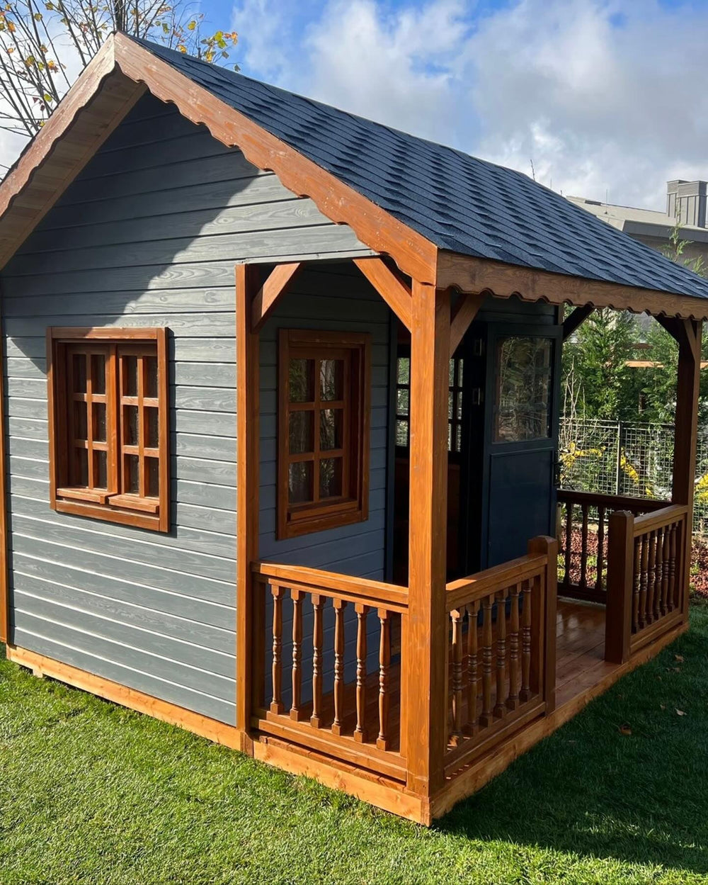 No 1 - Handcrafted Multi-Use Wooden Playhouse | Hobby & Kids' House | Eco-Friendly | Easy Assembly & Long-Lasting