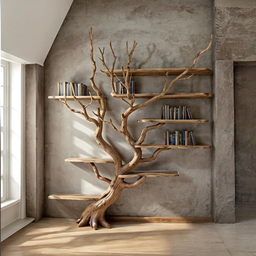 Tree Bookshelf Driftwood Branch Floating Bookshelf